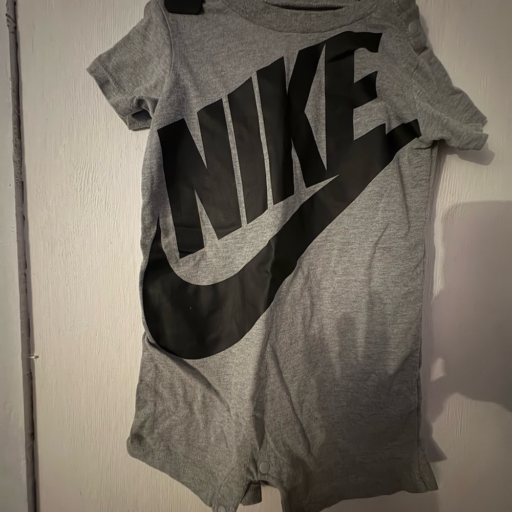 Nike Gray and Black Kids Bodysuit